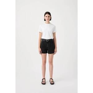 NEW OUTLAND DENIM annie high classic shorts in aged black